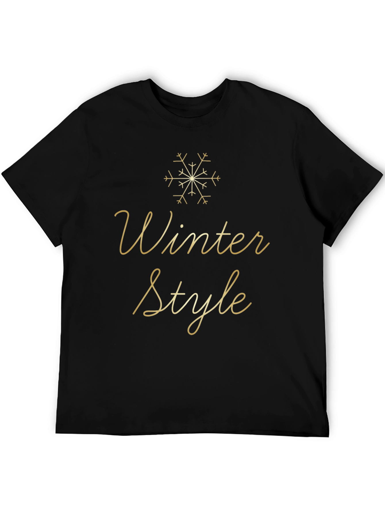 Winter Style Black T-Shirt