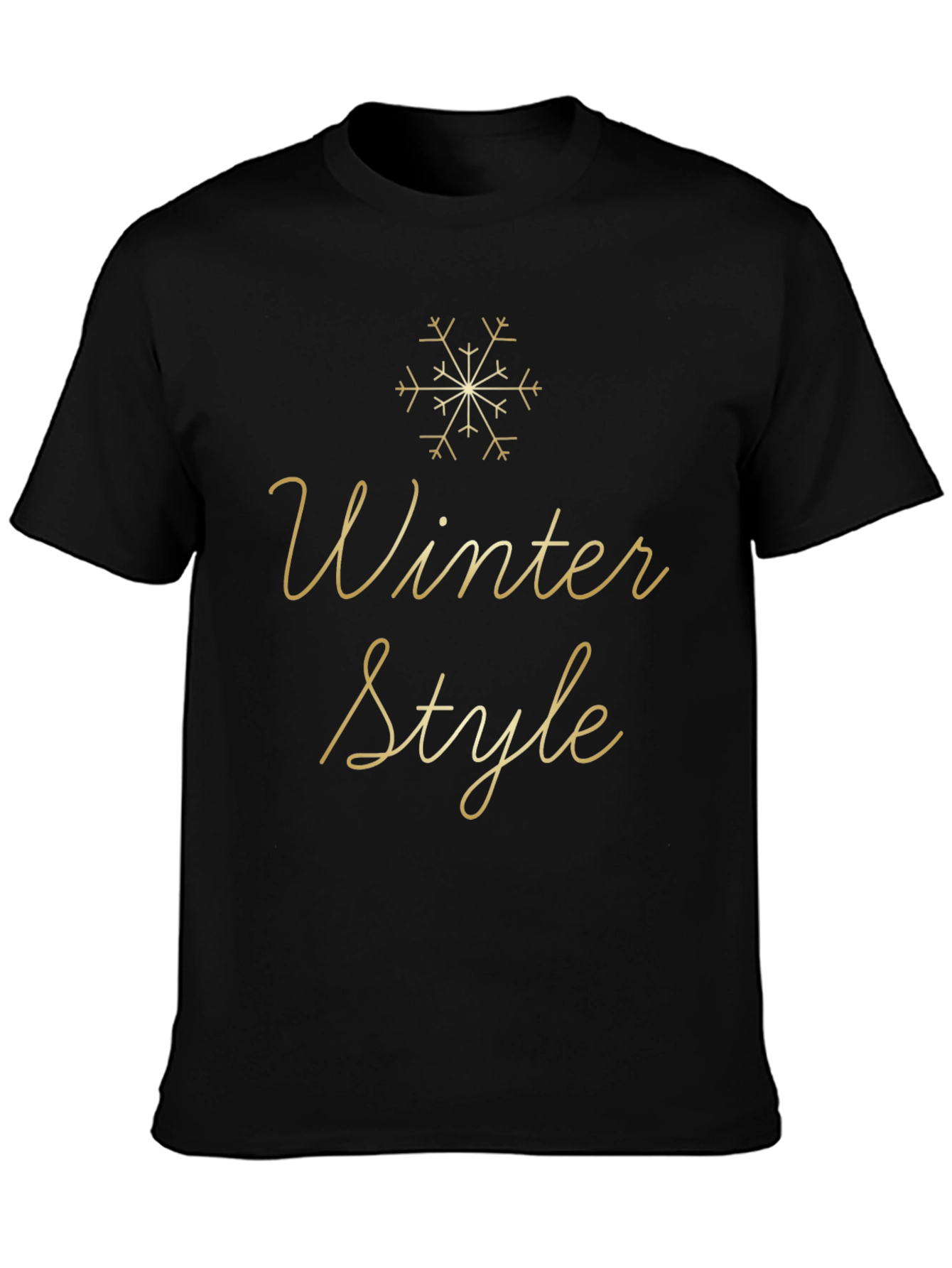 Winter Style Black T-Shirt