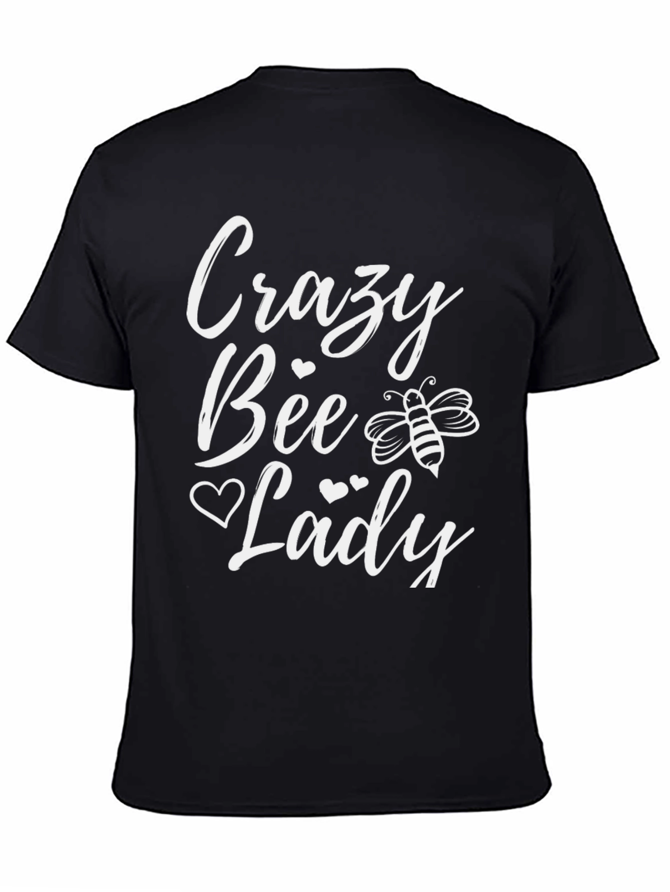 Crazy Bee Lady T-Shirt - Black Cotton Tee