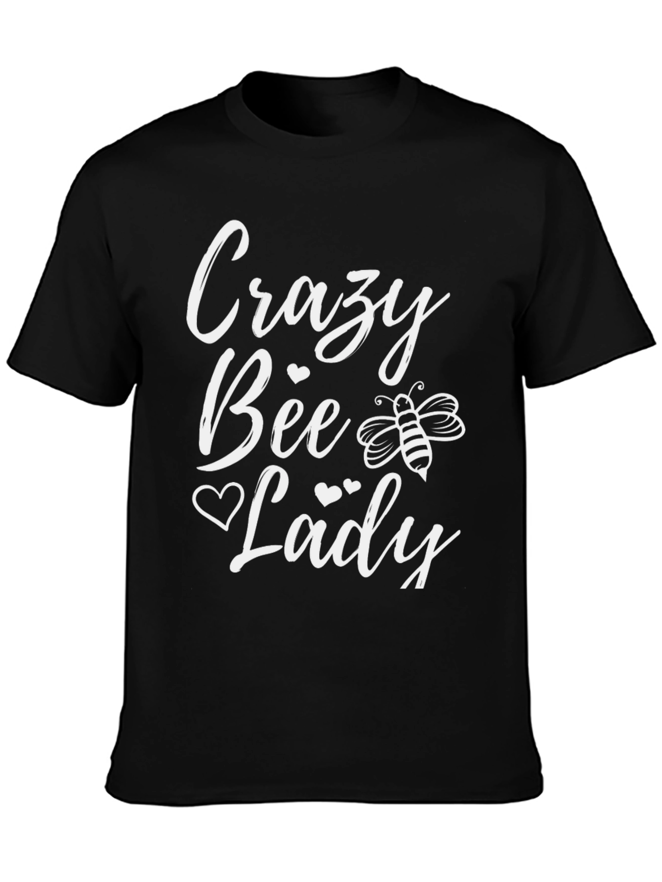 Crazy Bee Lady T-Shirt - Black Cotton Tee