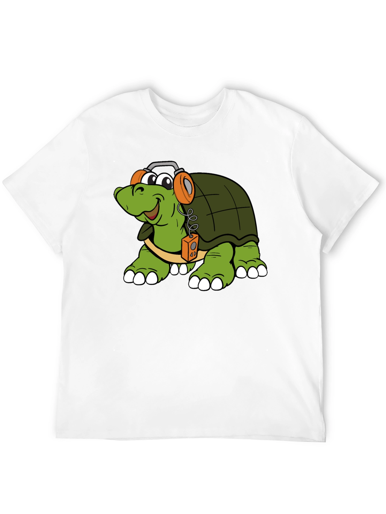Turtle with Headphones Graphic T-Shirt