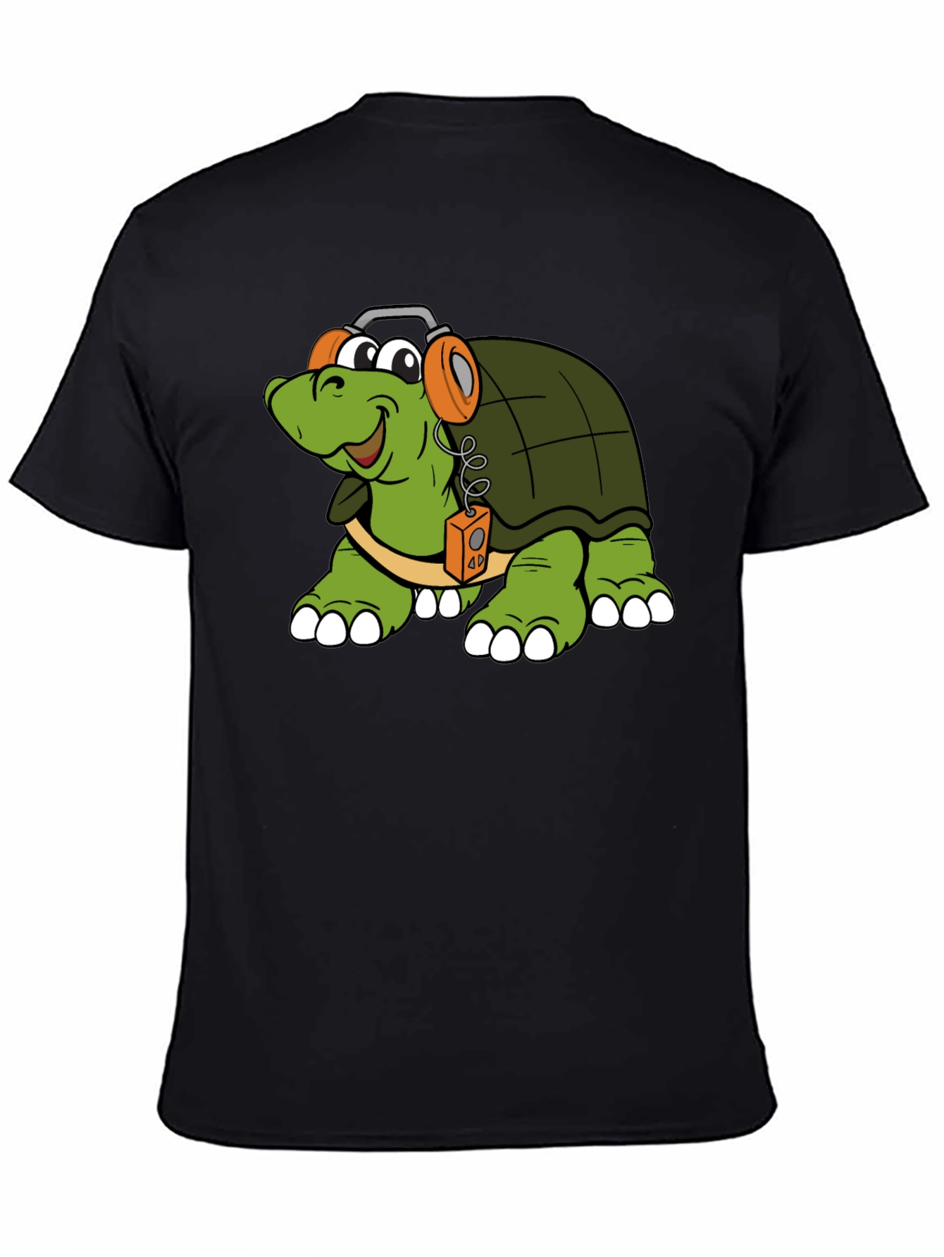 Turtle with Headphones Graphic T-Shirt