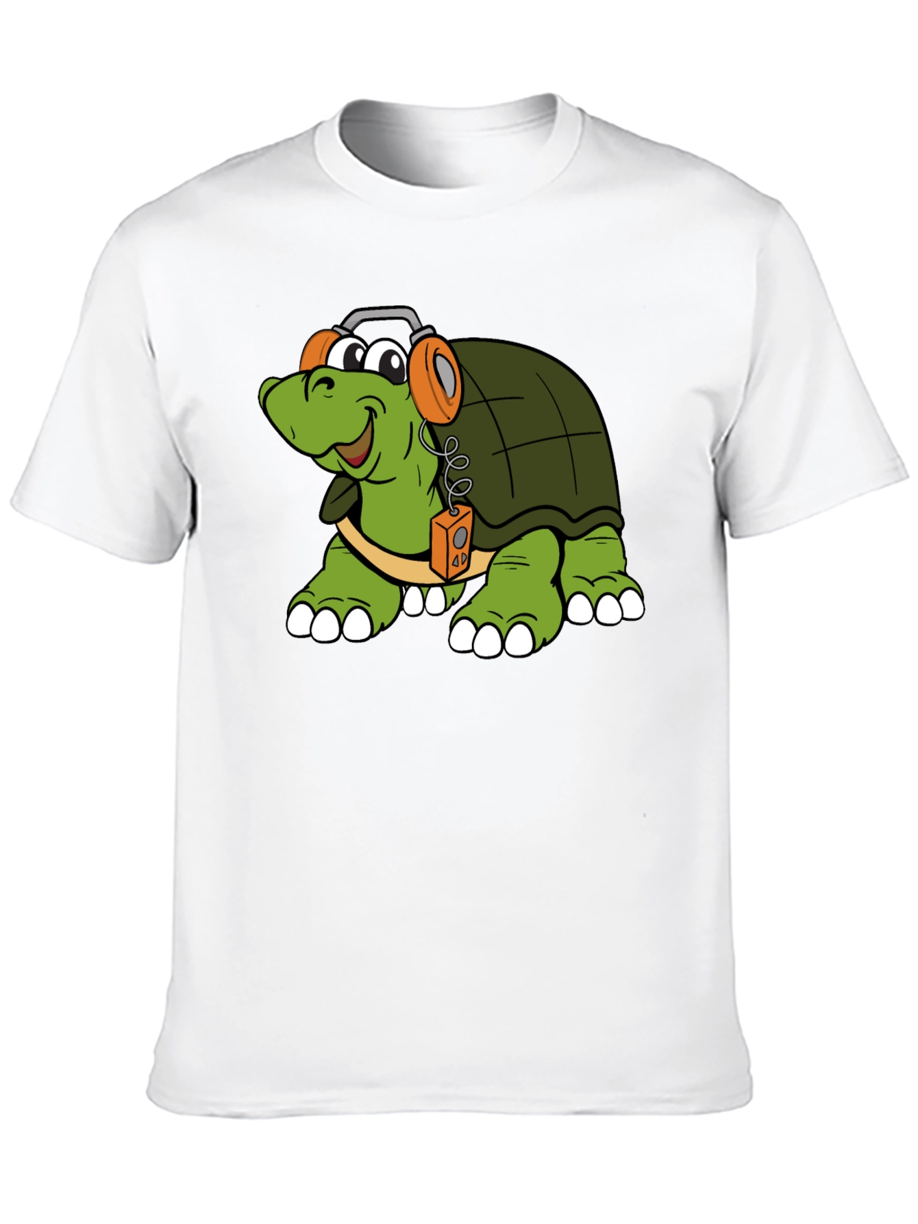 Turtle with Headphones Graphic T-Shirt