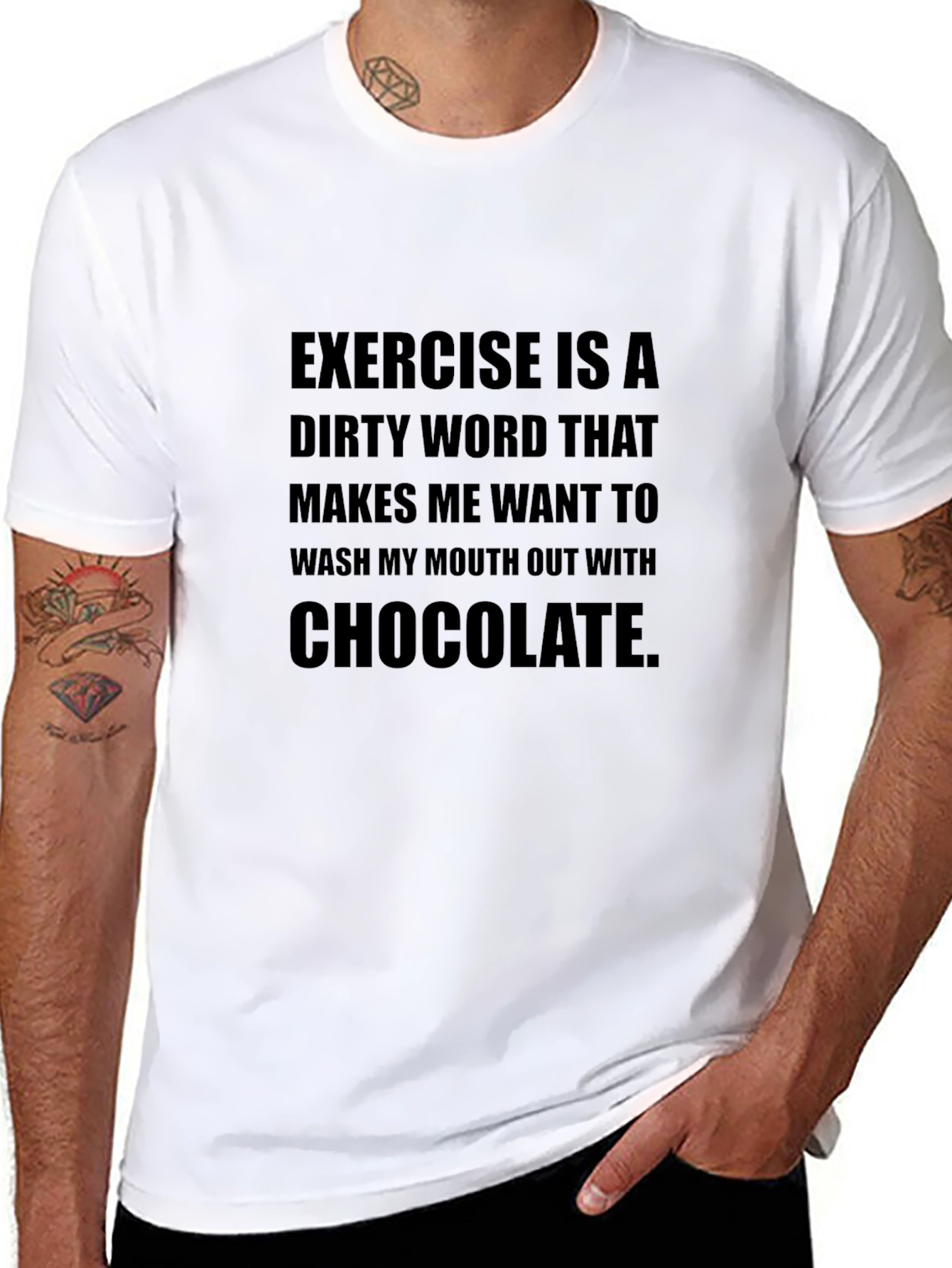 Exercise is a Dirty Word Funny T-Shirt
