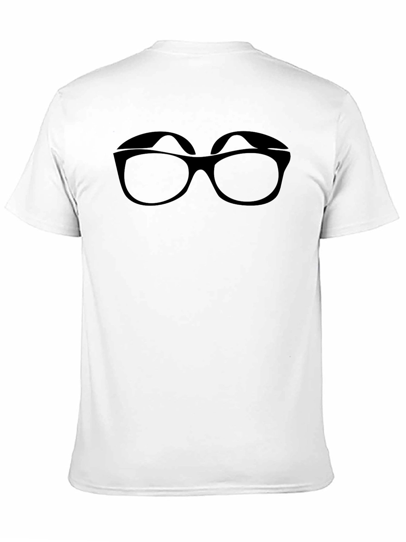 Black T-Shirt with Eyeglasses Graphic