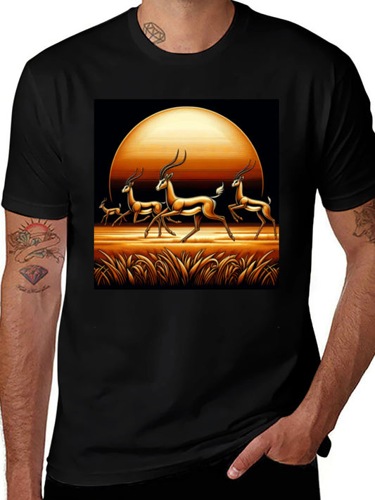 Antelope Sunset Black Graphic Tee