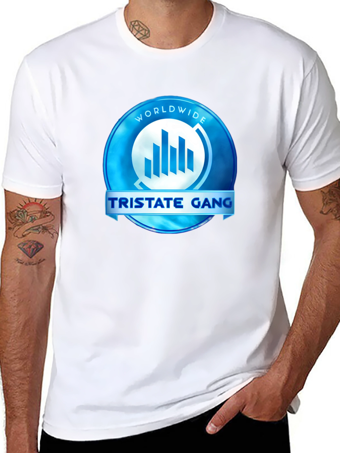 TriState Gang Graphic Tee - Worldwide Blue Emblem