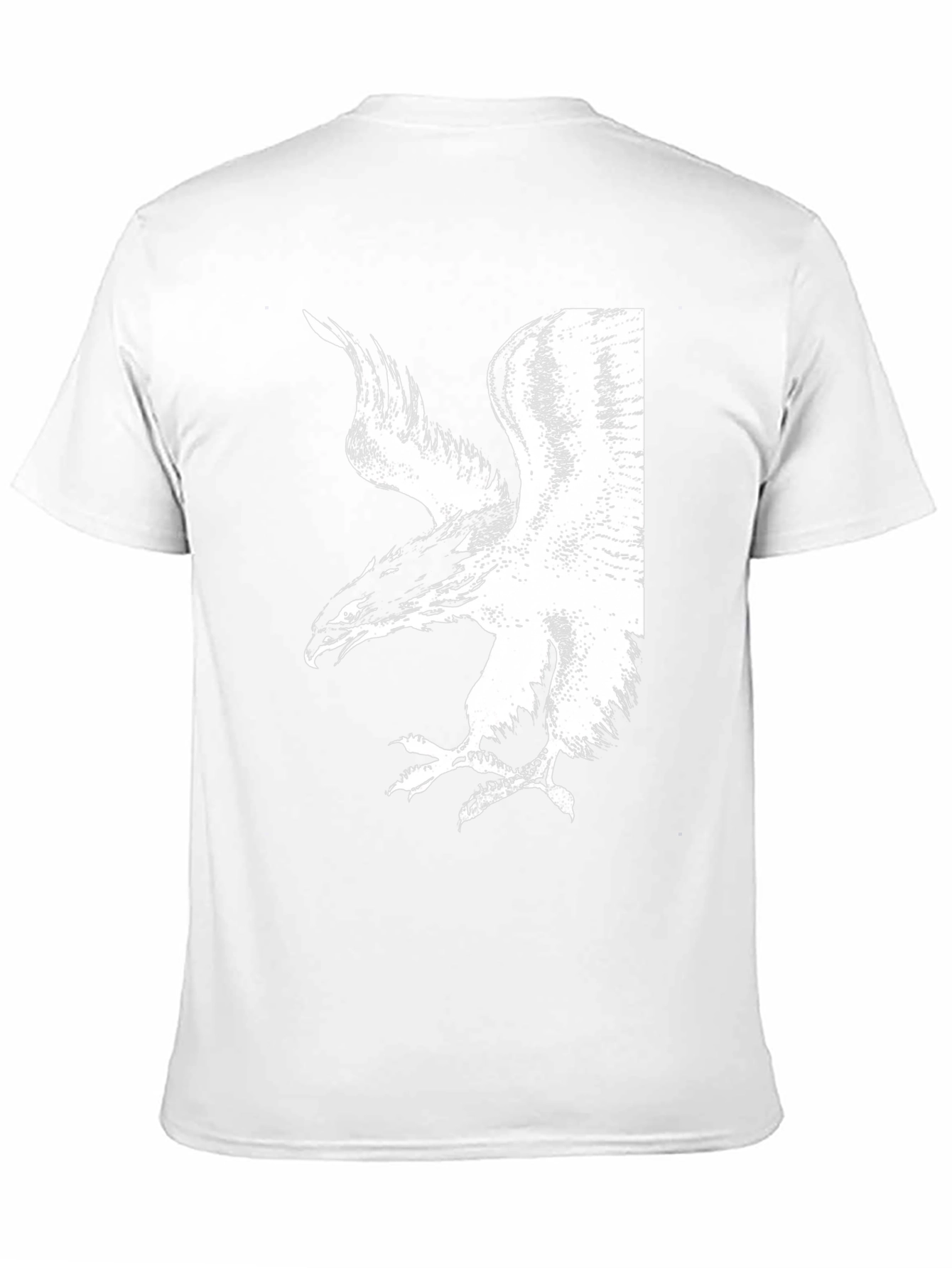 Black T-Shirt with White Phoenix Graphic