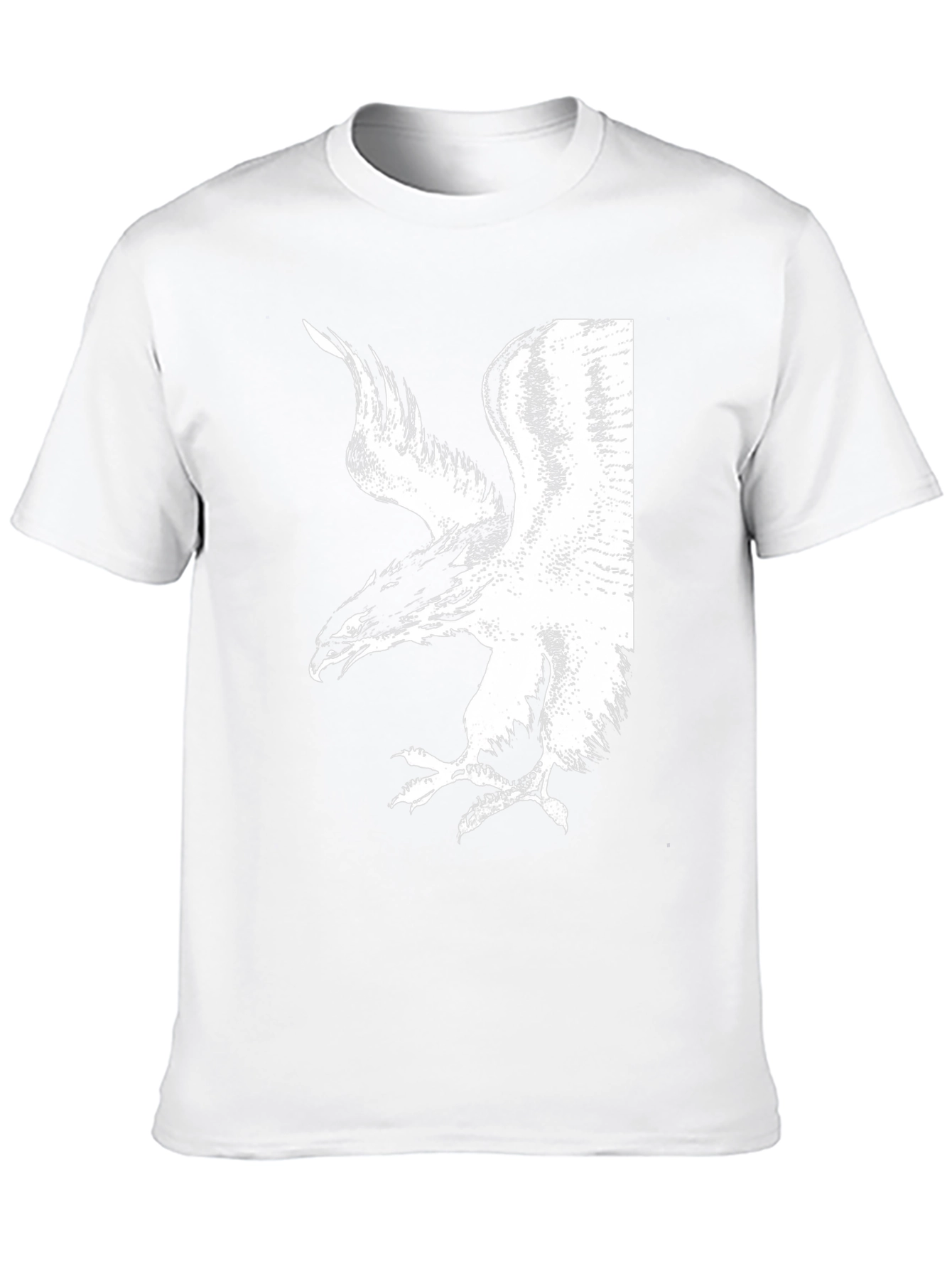 Black T-Shirt with White Phoenix Graphic