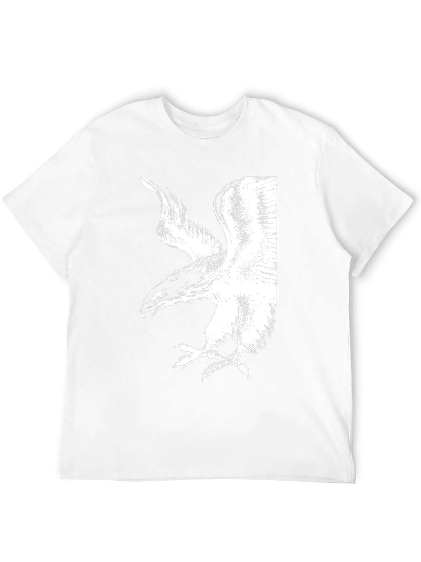 Black T-Shirt with White Phoenix Graphic