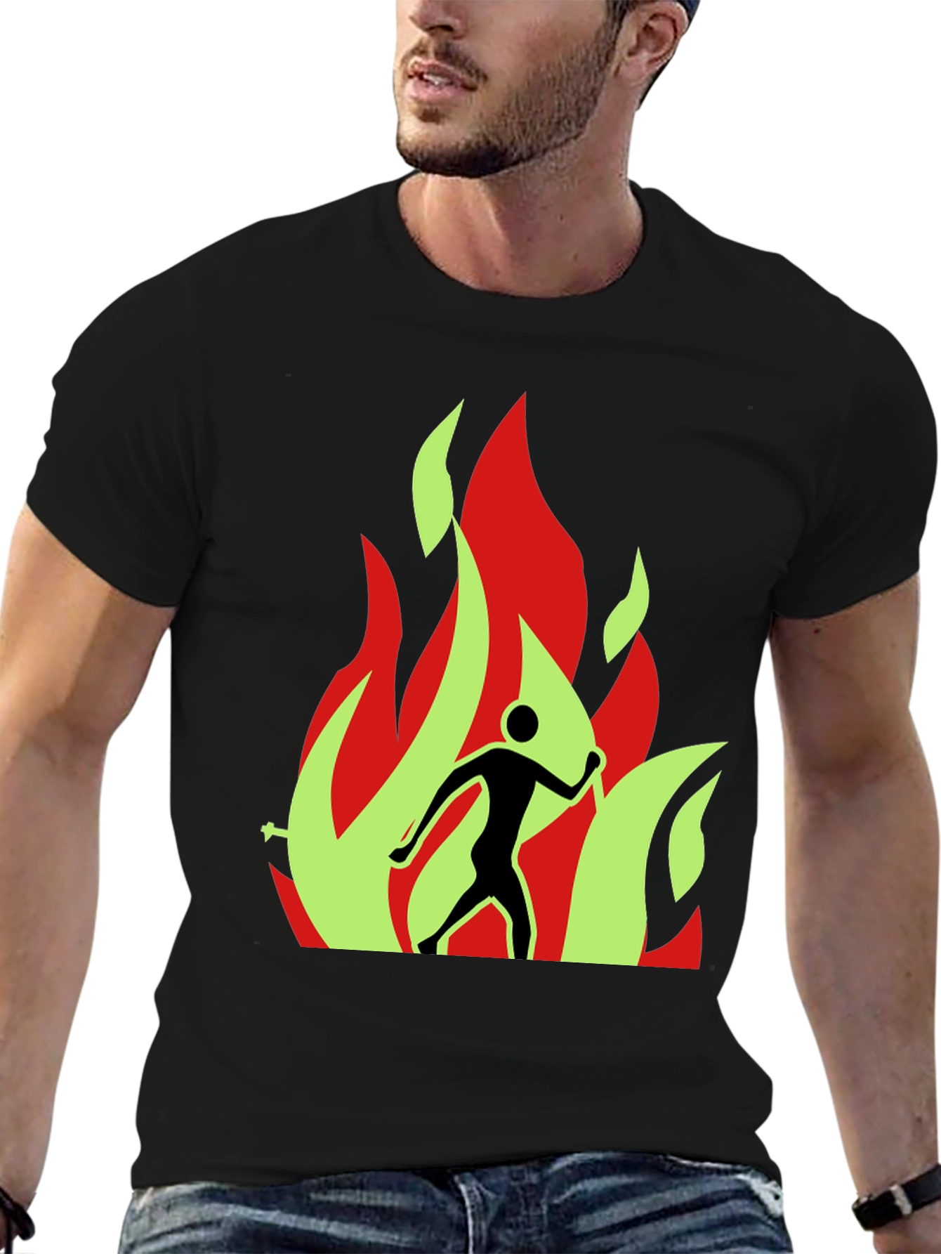 Burning Man Graphic Tee - Black T-Shirt