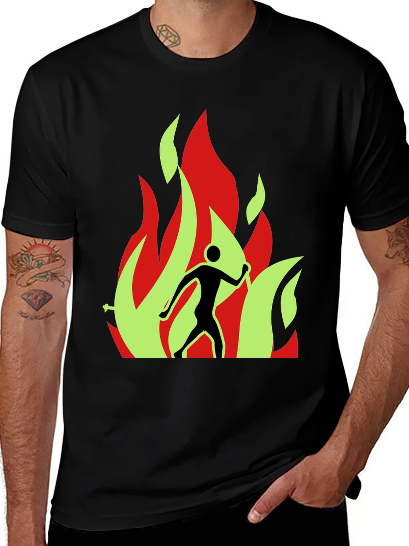 Burning Man Graphic Tee - Black T-Shirt