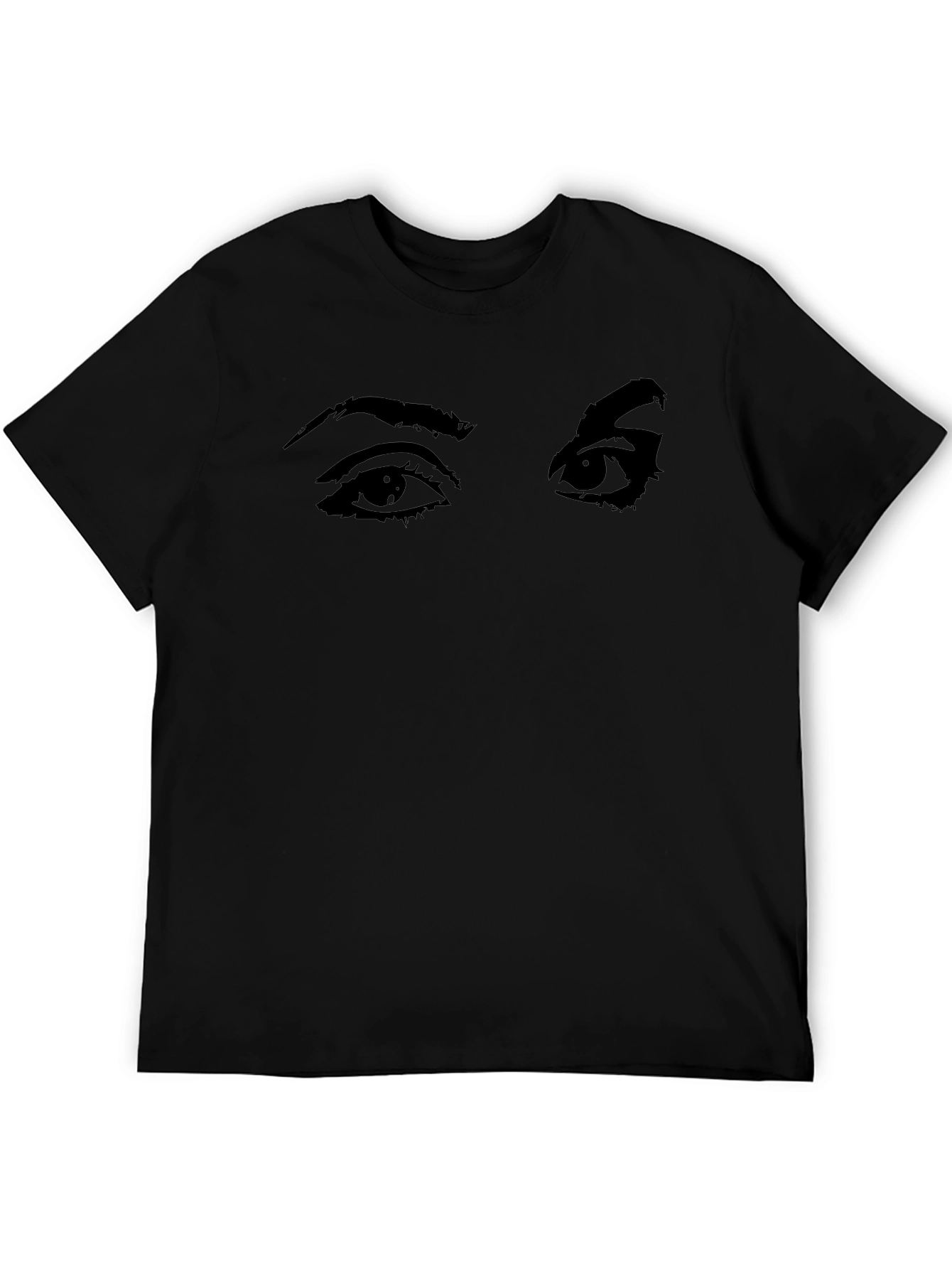 Eyes Graphic Black Tee - Unisex Style