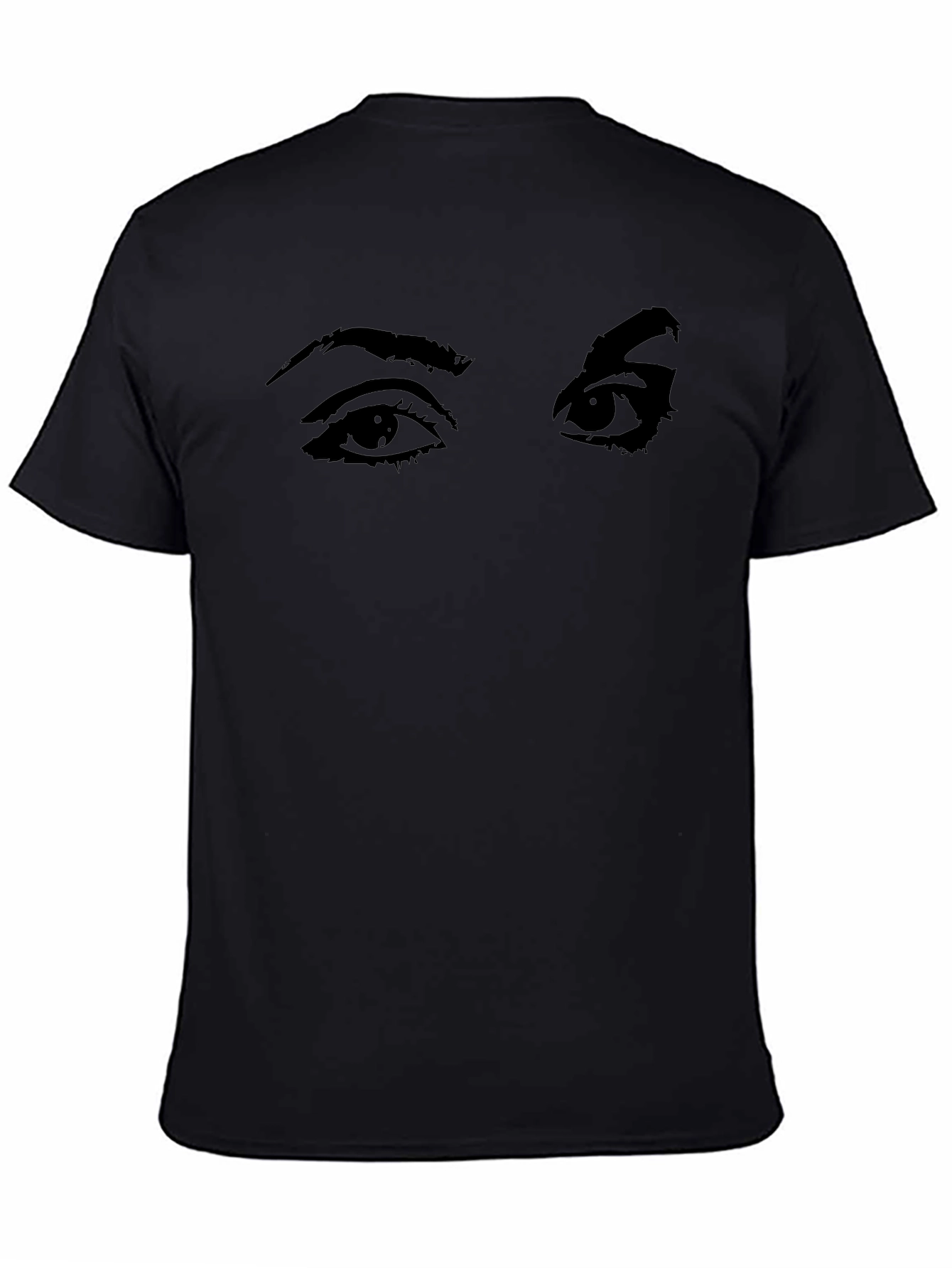 Eyes Graphic Black Tee - Unisex Style