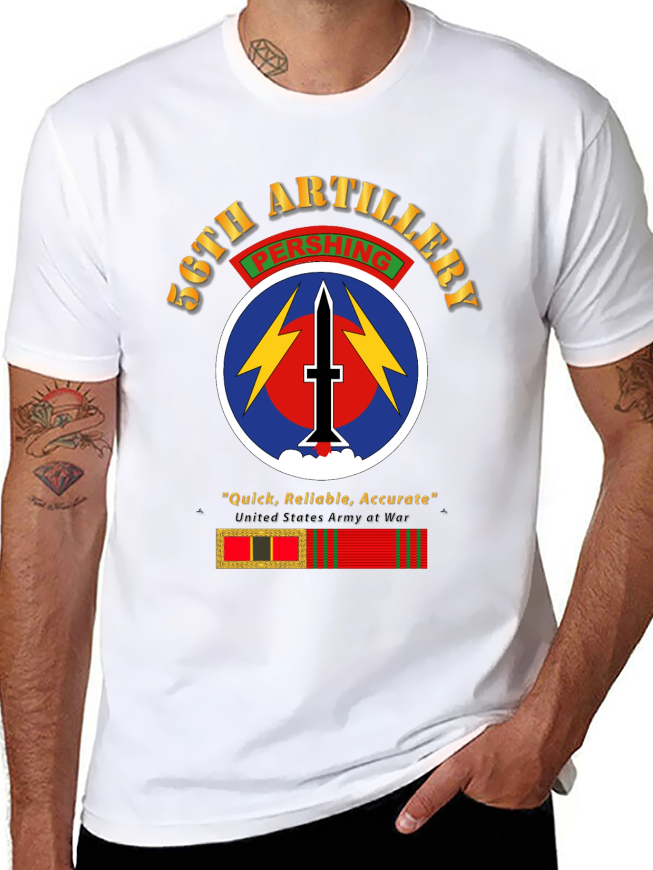56th Artillery Pershing T-Shirt - Military Pride