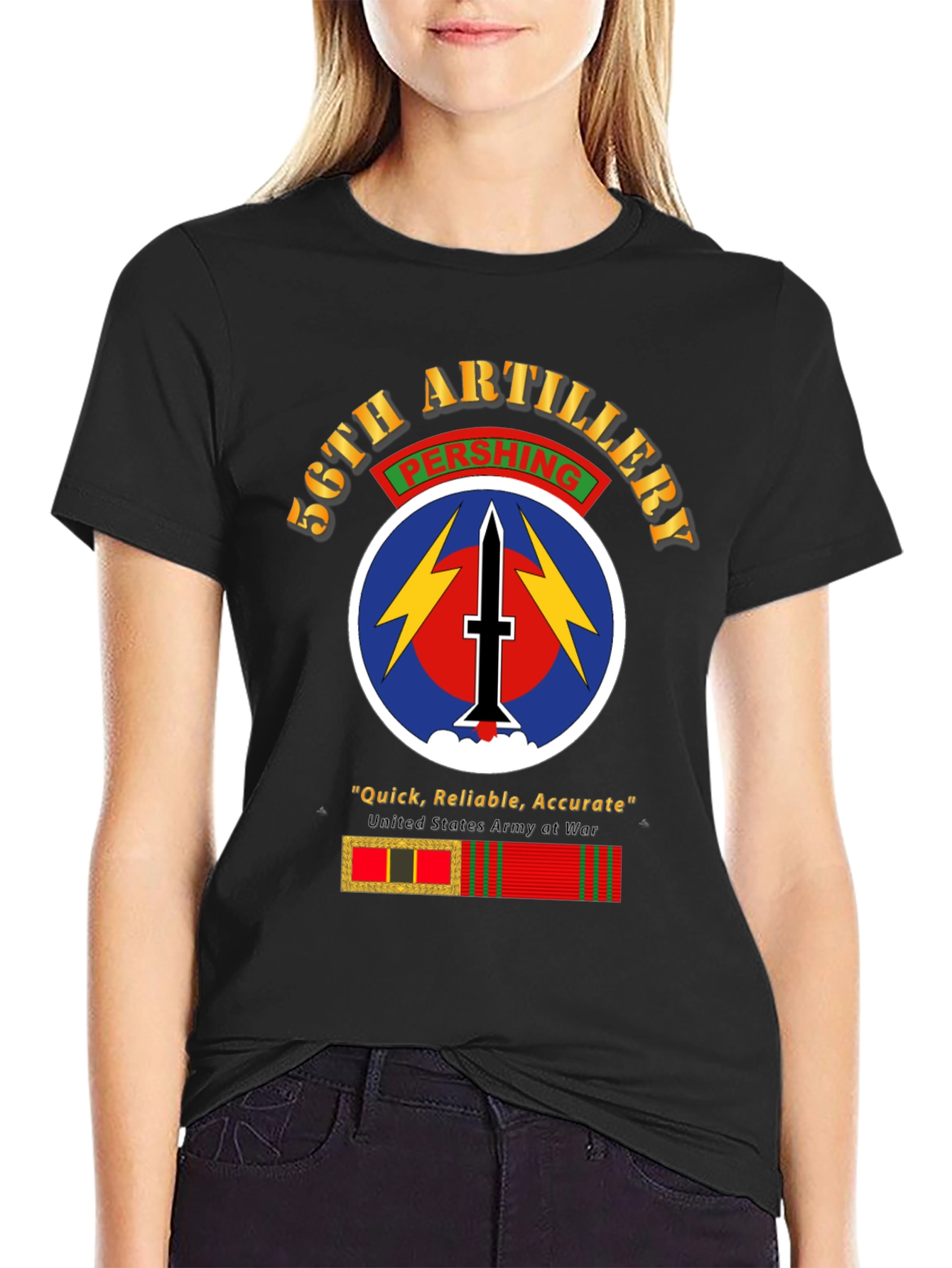 56th Artillery Pershing T-Shirt - Military Pride