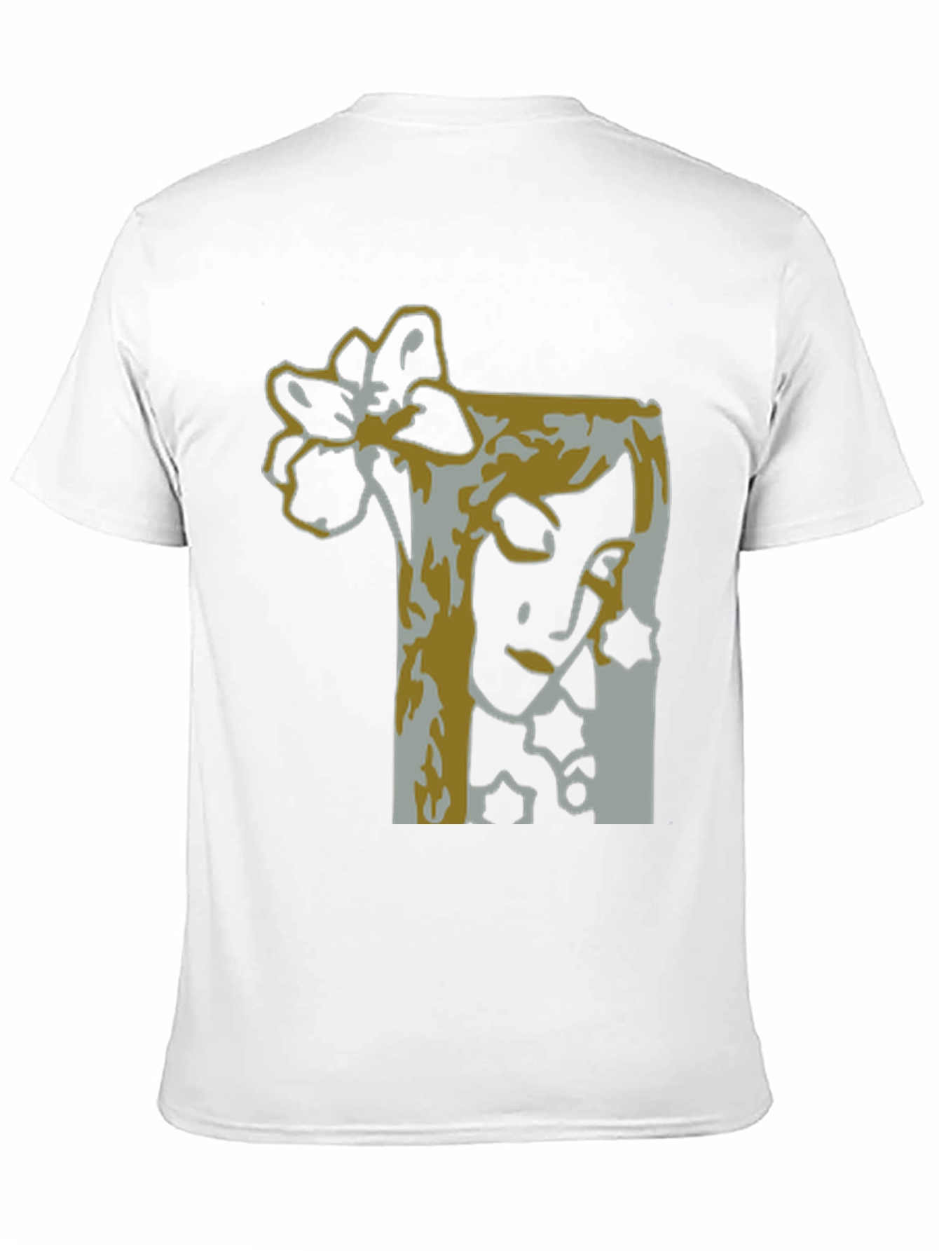 Abstract Flower Graphic Tee - Stylish Black T-Shirt