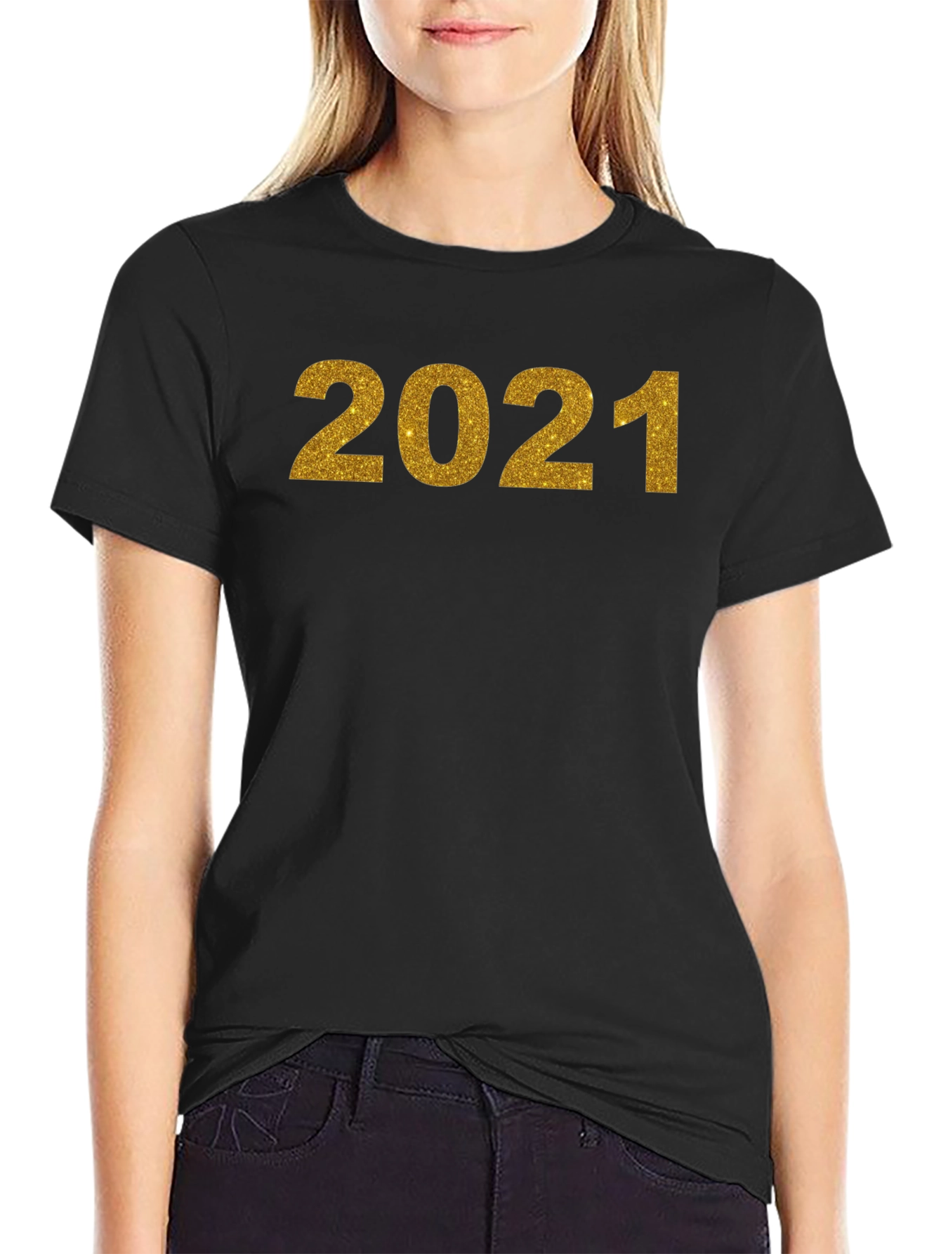 2021 New Year Glitter Graphic Tee