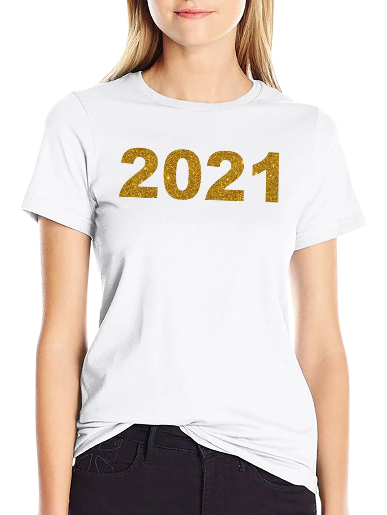2021 New Year Glitter Graphic Tee