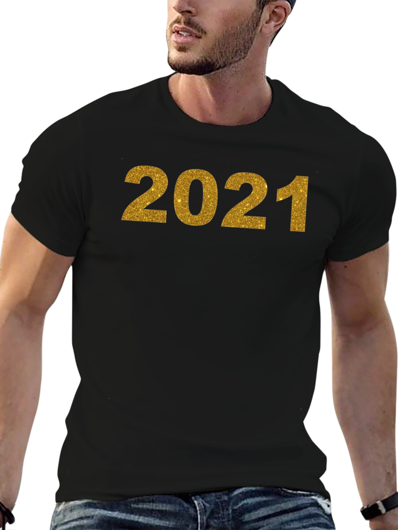 2021 New Year Glitter Graphic Tee
