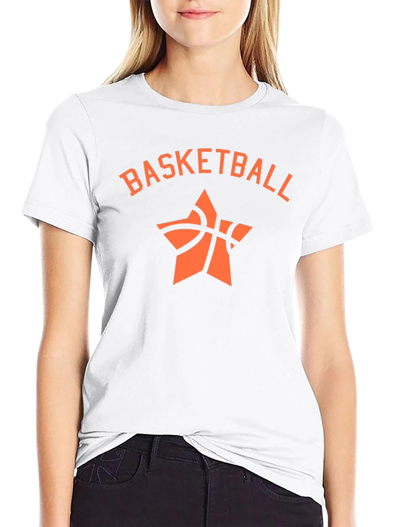 Basketball Star Graphic Tee - Black Cotton T-Shirt