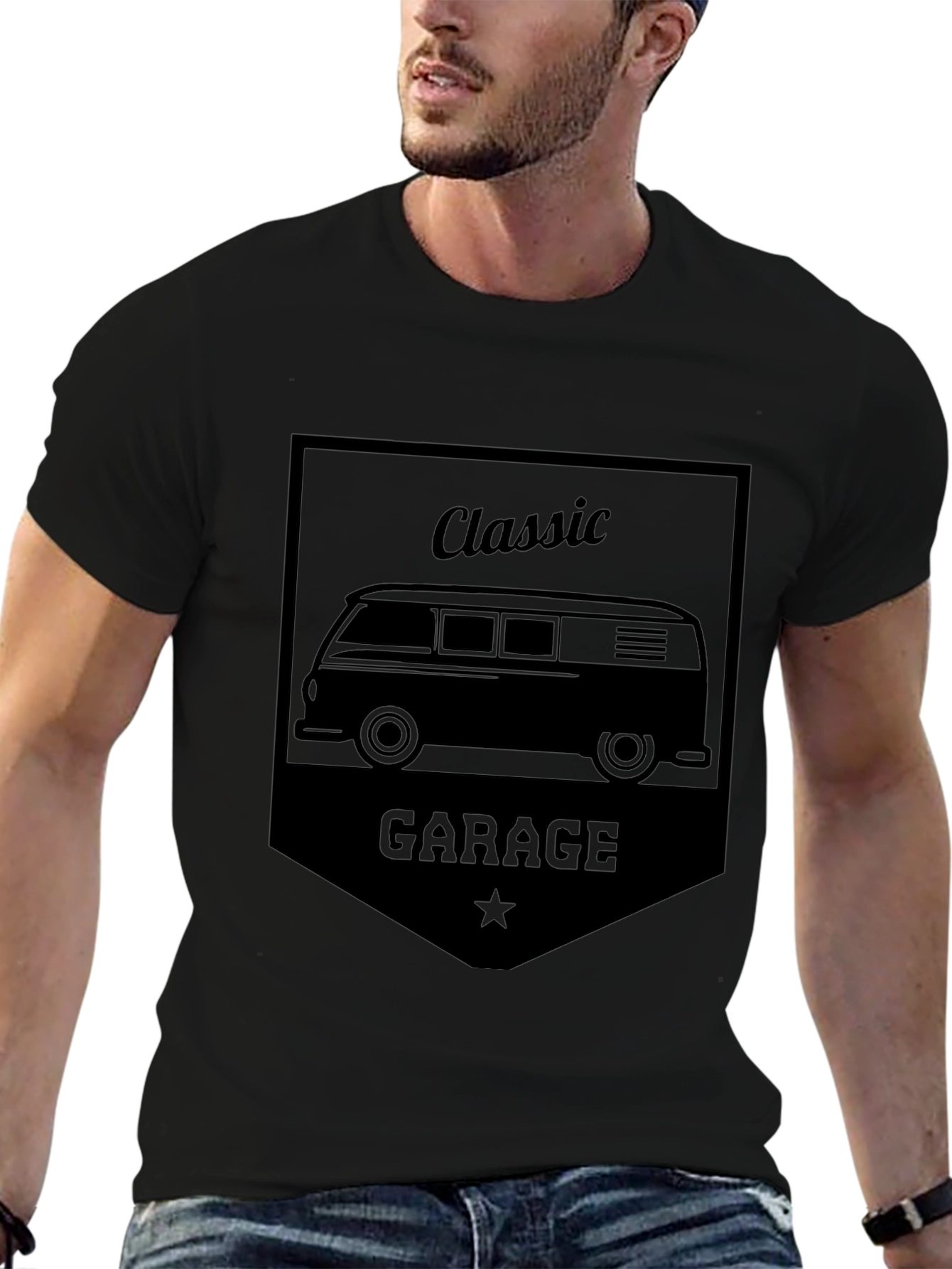 Classic Garage Van Graphic Tee - Retro Style