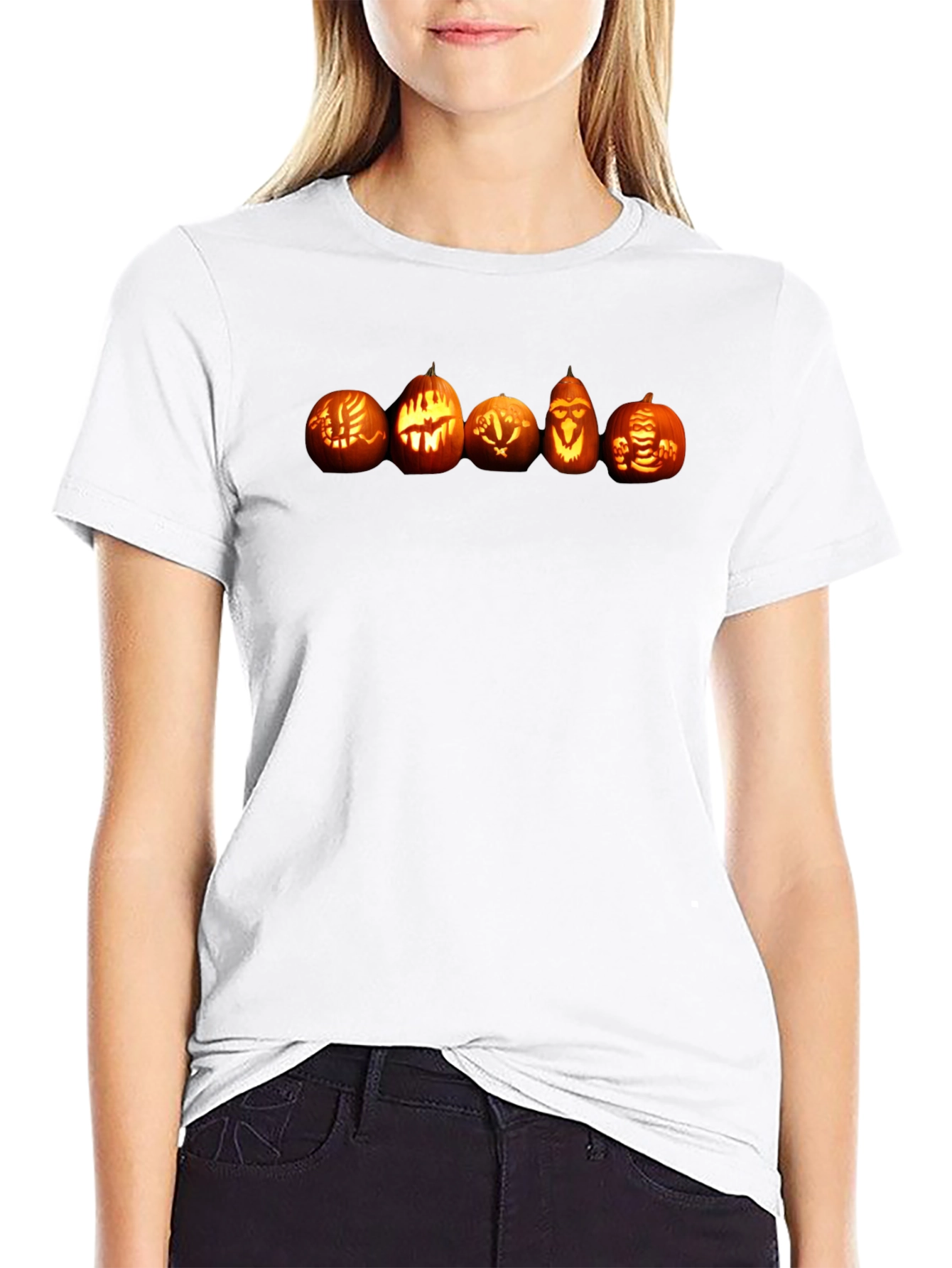 Pumpkin Faces T-Shirt - Halloween Style