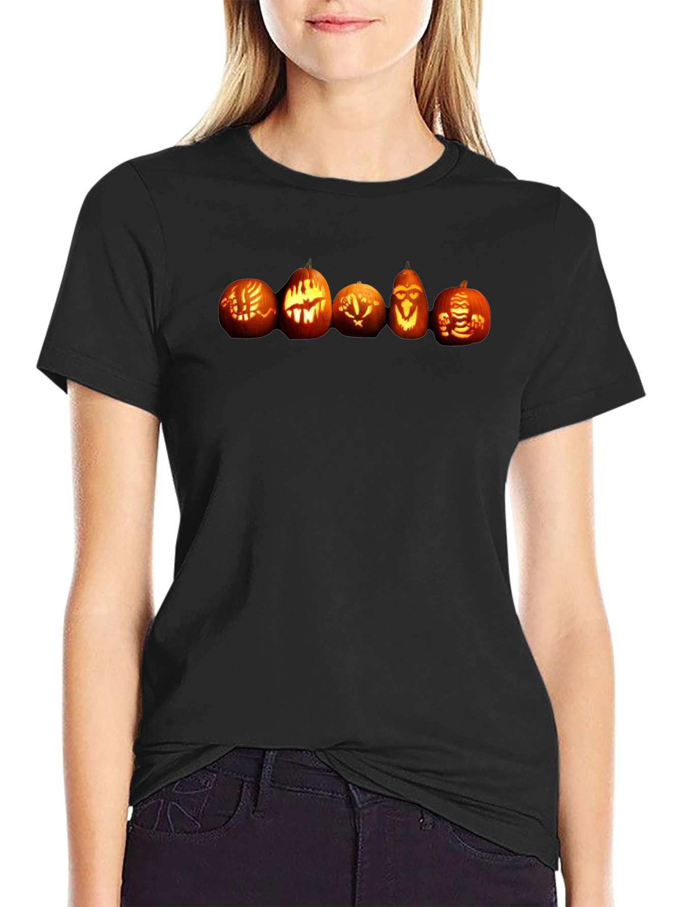 Pumpkin Faces T-Shirt - Halloween Style