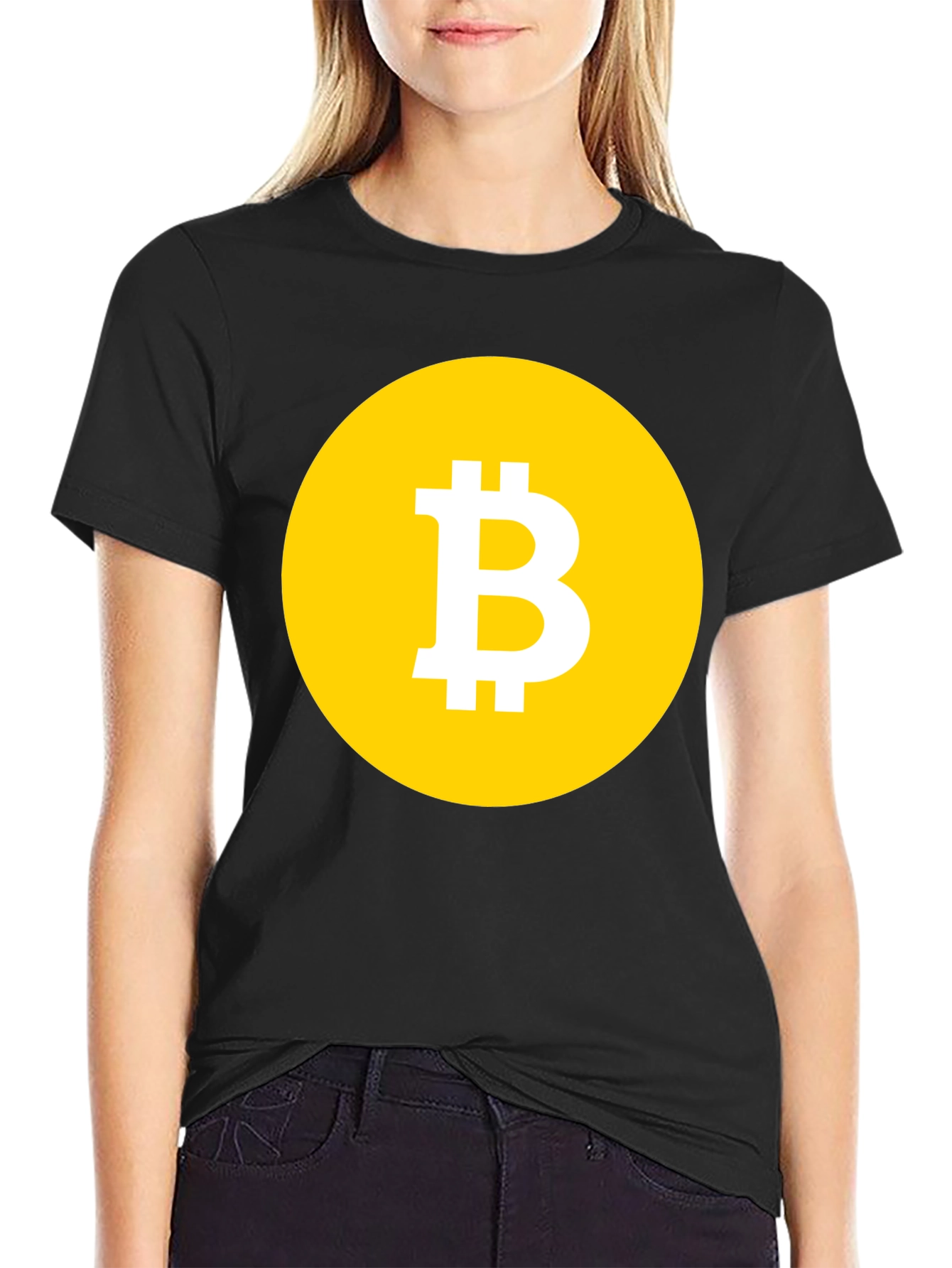 Bitcoin Logo Black T-Shirt Crypto Currency