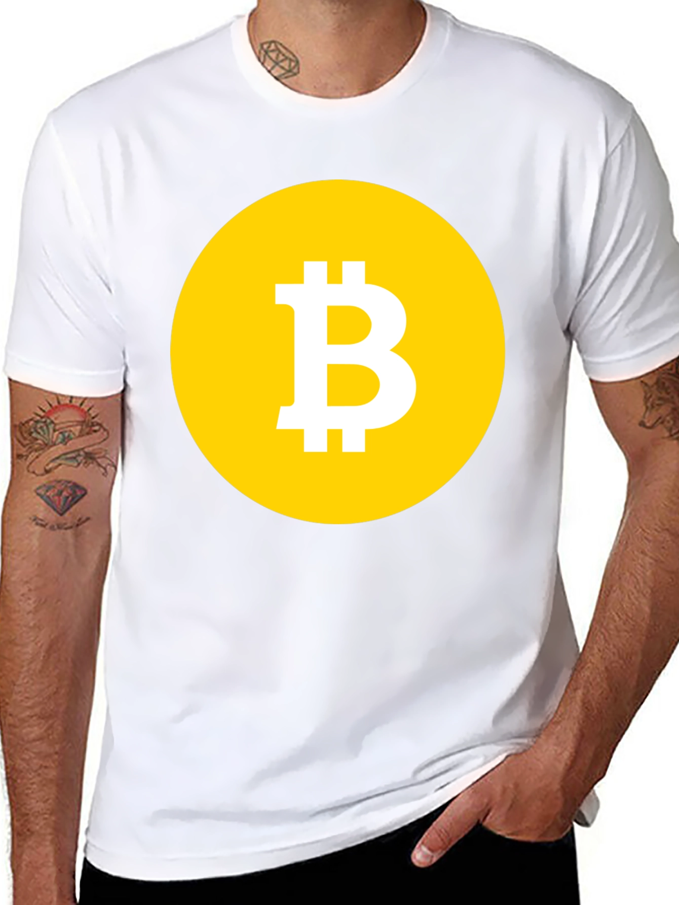Bitcoin Logo Black T-Shirt Crypto Currency