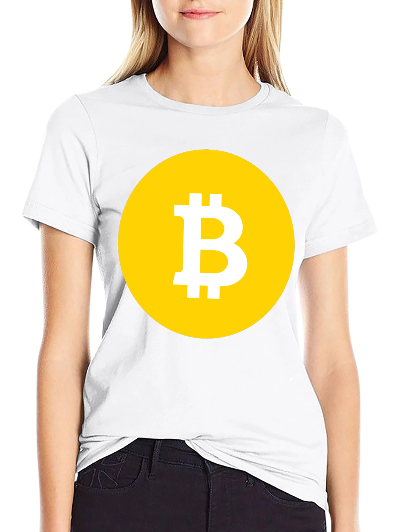 Bitcoin Logo Black T-Shirt Crypto Currency