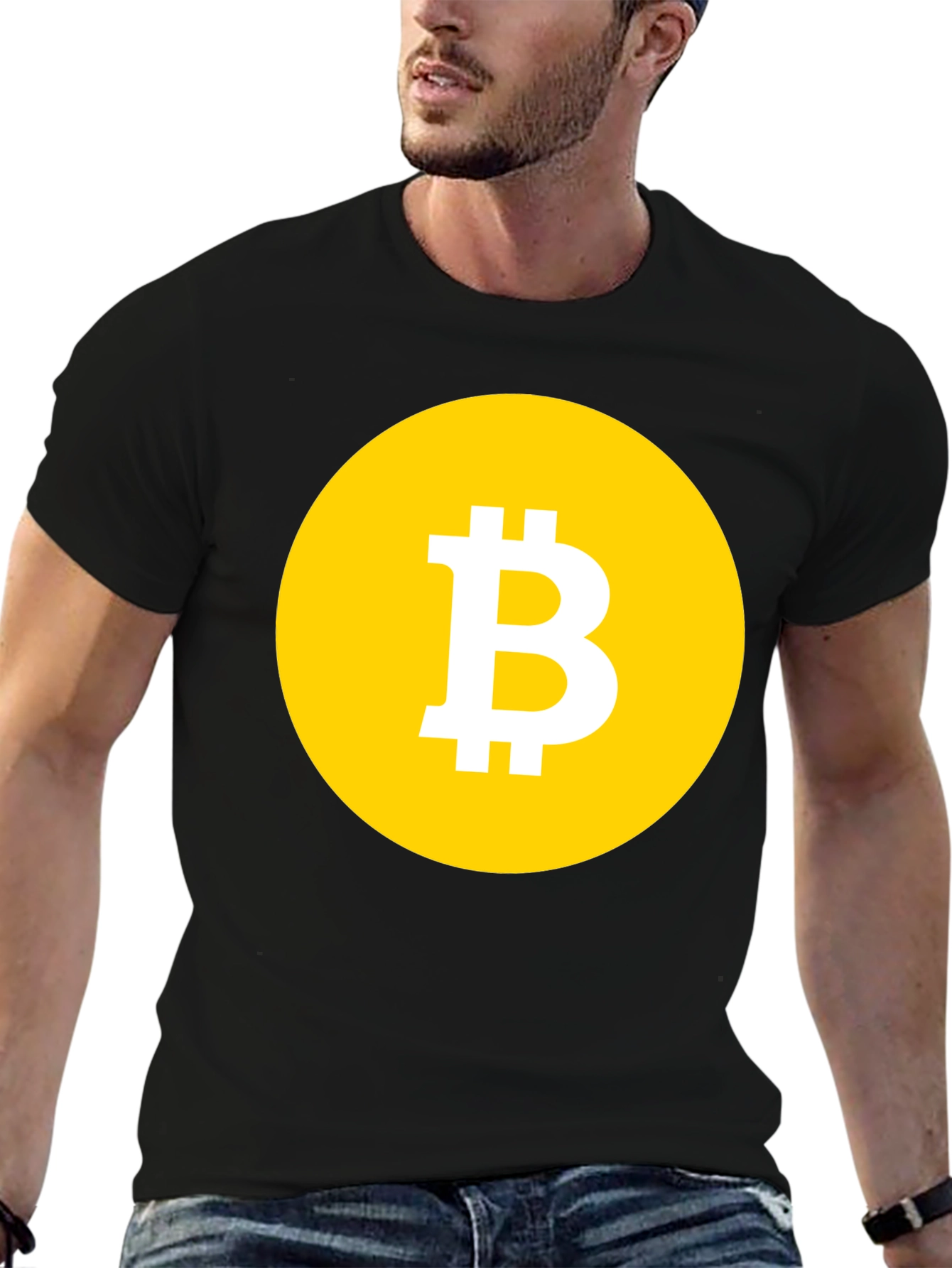 Bitcoin Logo Black T-Shirt Crypto Currency