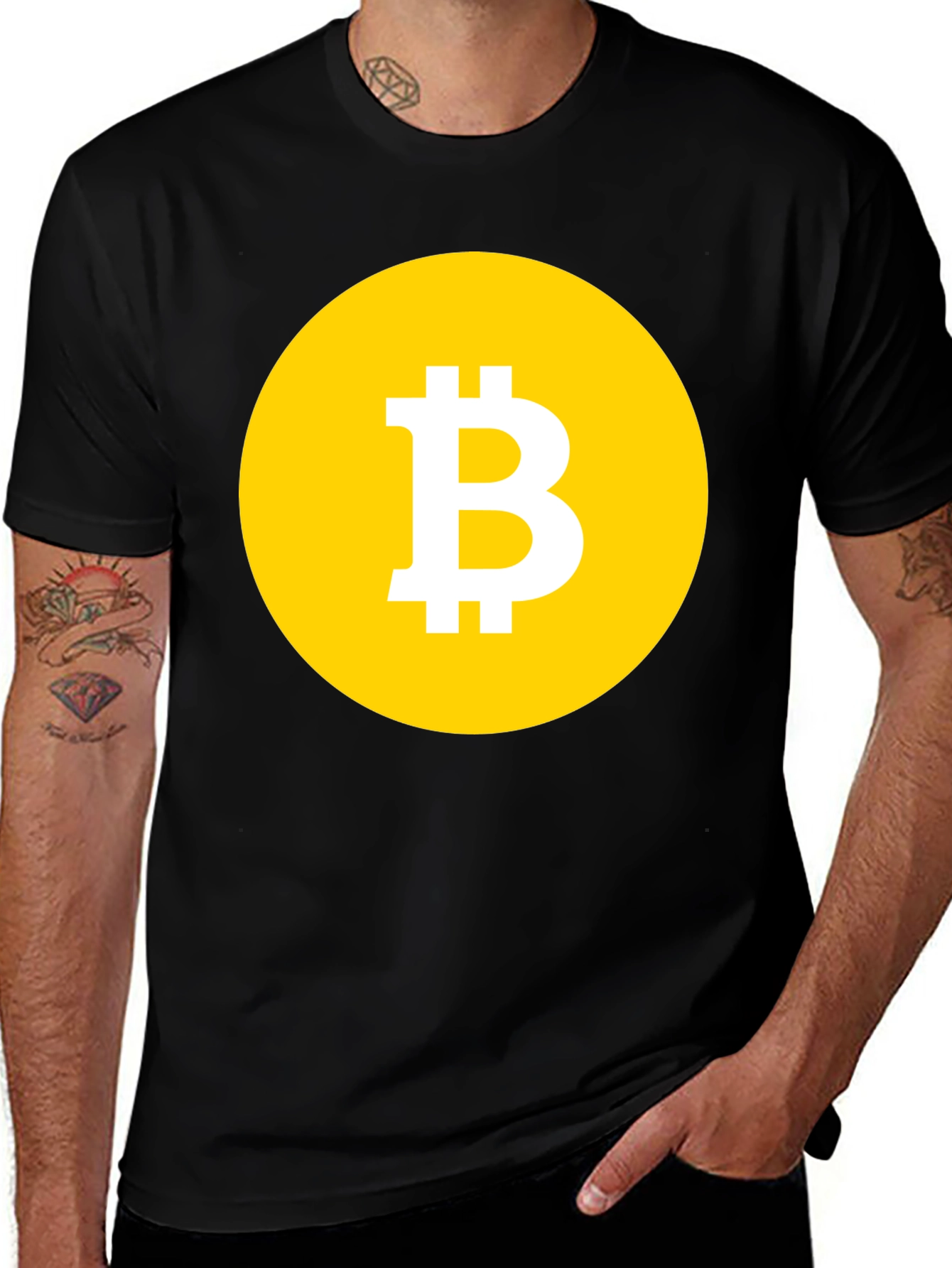 Bitcoin Logo Black T-Shirt Crypto Currency