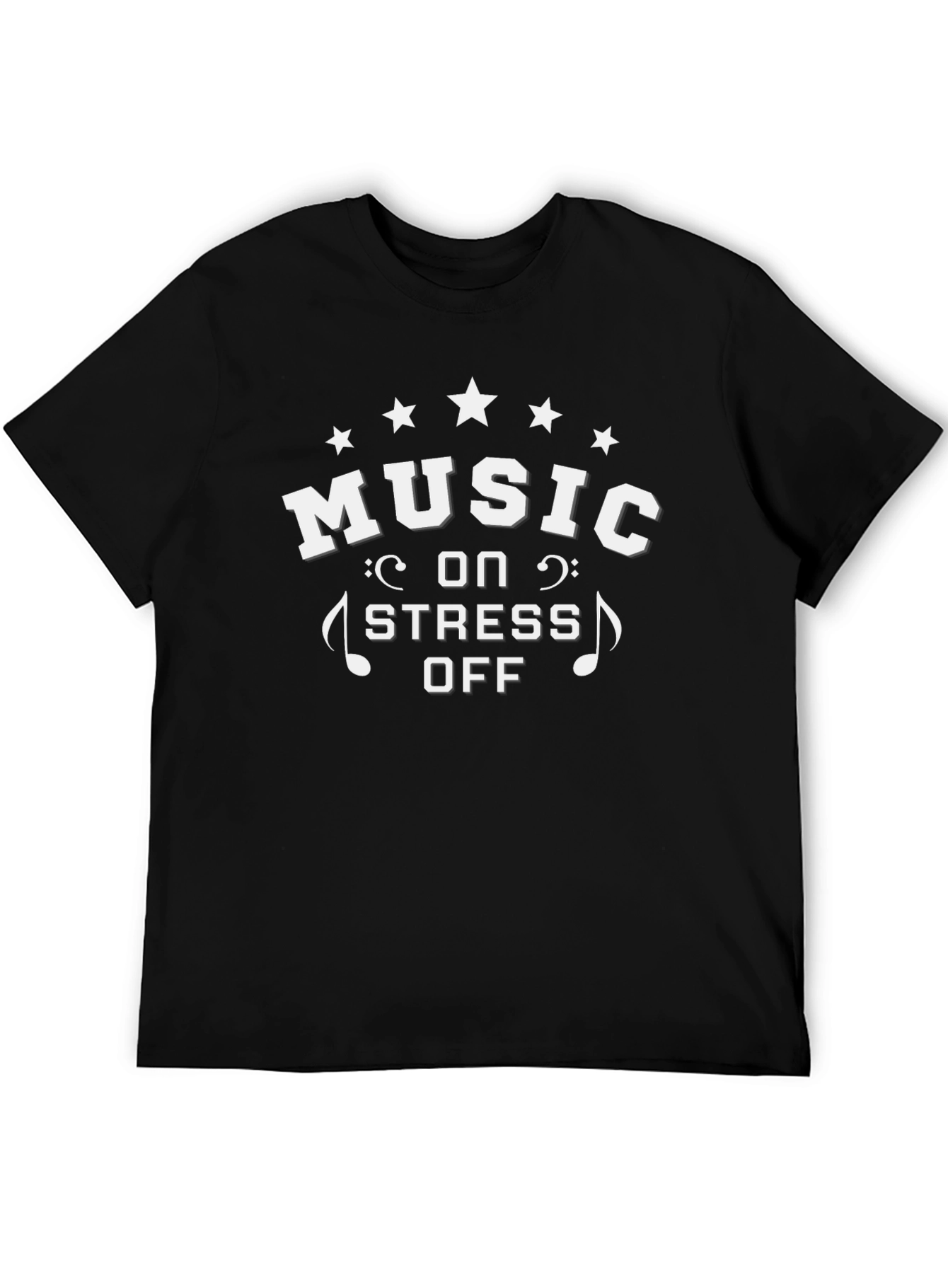 Music On Stress Off Graphic T-Shirt