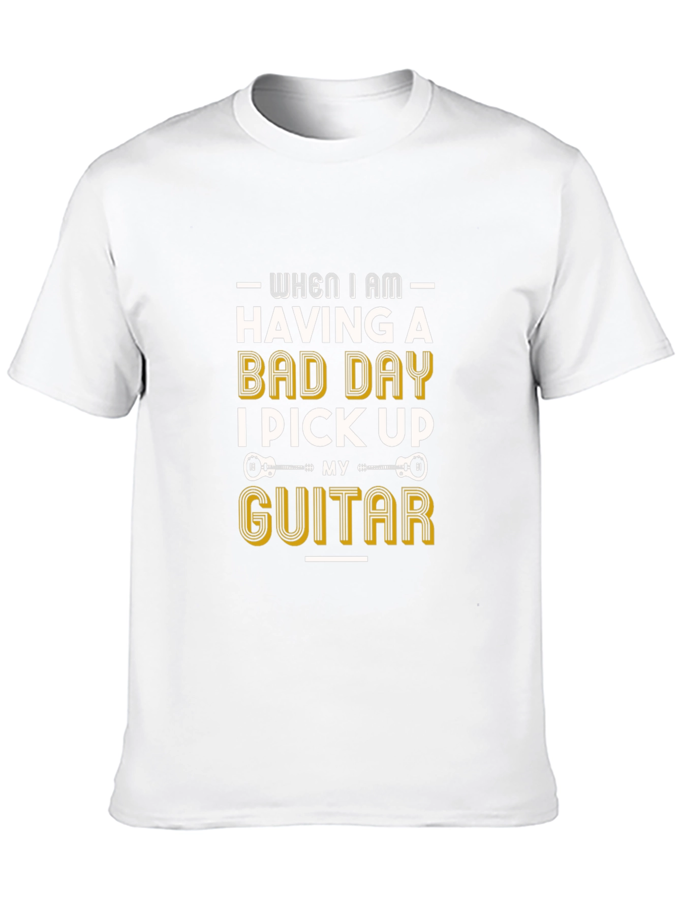 Guitar Lover T-Shirt - Bad Day Pick Up Guitar