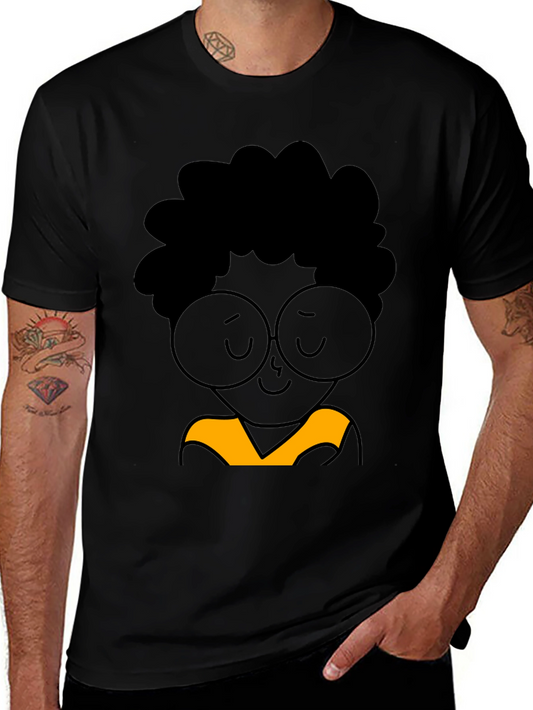 Cool Cartoon Graphic Black T-Shirt