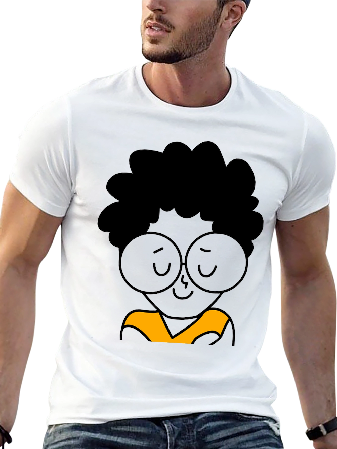 Cool Cartoon Graphic Black T-Shirt