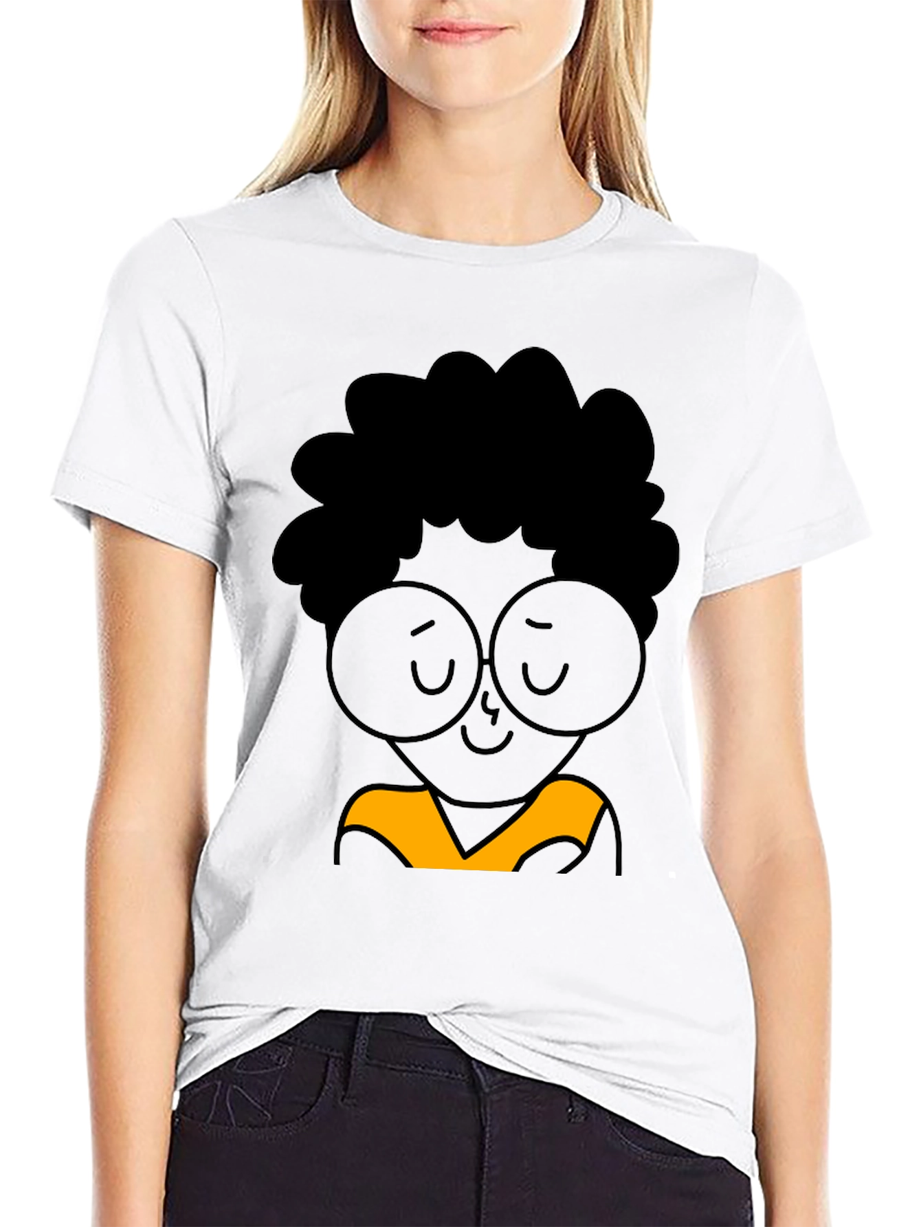 Cool Cartoon Graphic Black T-Shirt
